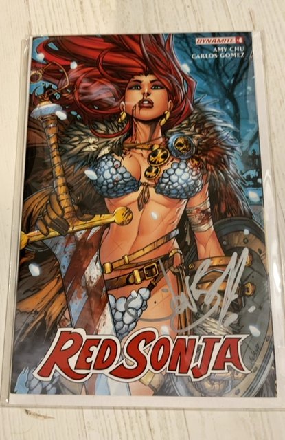 Signed Red Sonja #4 Cover B Meyers (2017) by artist