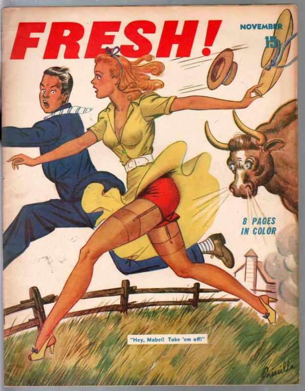 Fresh #1 11/1940-Elite-1st issue-pin-ups-cartoons-gags-spicy art-FN-