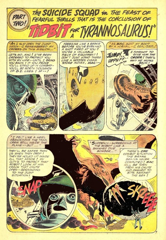 STAR SPANGLED WAR STORIES #125 (Feb1966) 8.0 VF Joe Kubert and DINOSAURS!