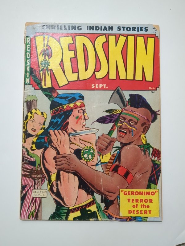 Redskin #6 (Youthful 1951) Bondage Cover Good 2.0