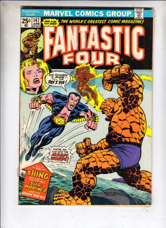 Fantastic Four #147 (Jun-74) FN+ Mid-High-Grade Fantastic Four, Mr. Fantastic...