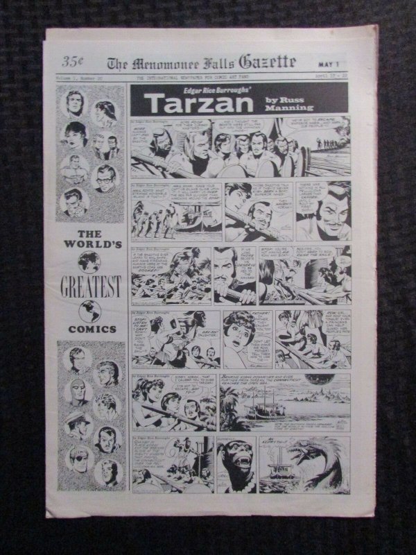 1972 May 1 MENOMONEE FALLS GAZETTE Comic Weekly #20 FN 6.0 Modesty Blaise Tarzan