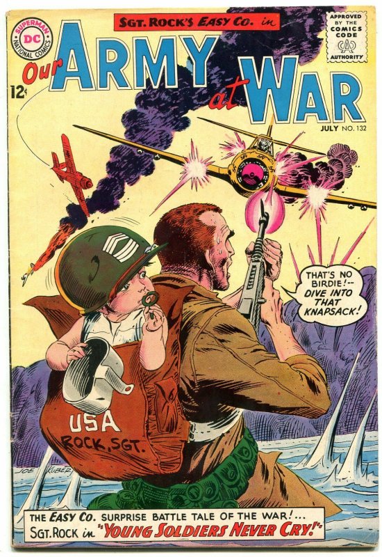 Our Army at War #132 1963- Sgt Rock- Joe Kubert DC Silver Age War