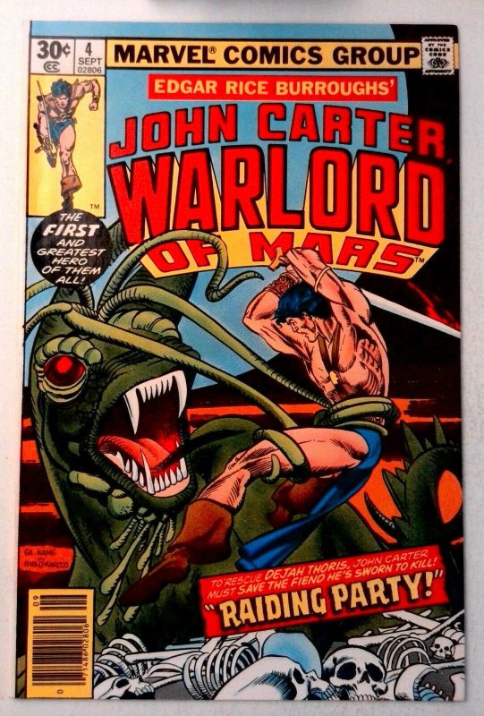 John Carter Warlord of Mars #4 Marvel 1977 NM- Bronze Age Comic Book 1st Print