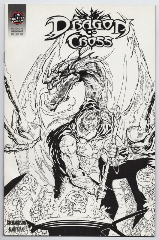 Dragon & Cross #2 B&W Variant (Big City, 2007) VF/NM