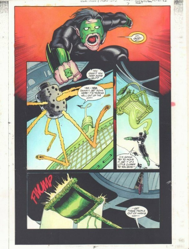 JLA: Gods and Monsters #1 p.7 Color Guide Art - Green Lantern by John Kalisz