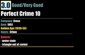 Perfect Crime 10 (1951) GD/VG Golden Age Cross comic