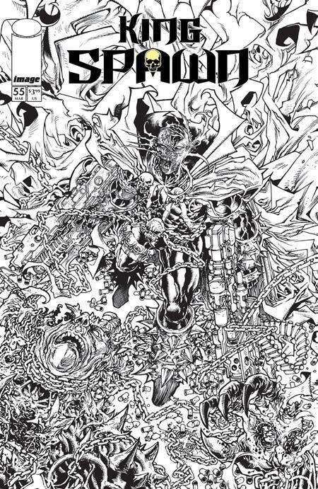 King Spawn #55 Cvr B Harvey Tolibao B&w Var Image Comics Comic Book
