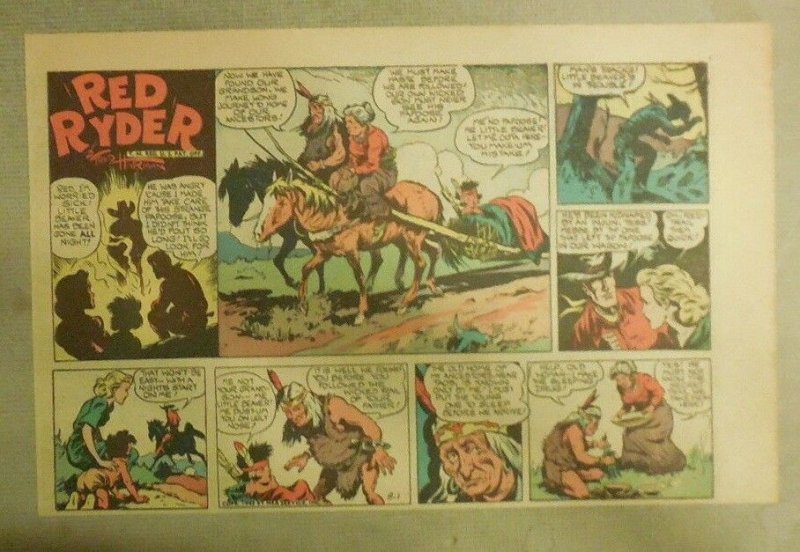 Red Ryder Sunday Page by Fred Harman from 8/1/1943 Half Tab Page Size! 