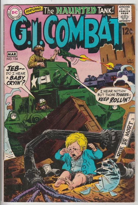 G.I. Combat #134 (Mar-69) FN+ Mid-High-Grade The Haunted Tank