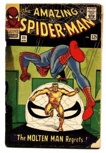 Amazing Spider-man #35 comic book 1966  Molten Man- Marvel Silver Age fr