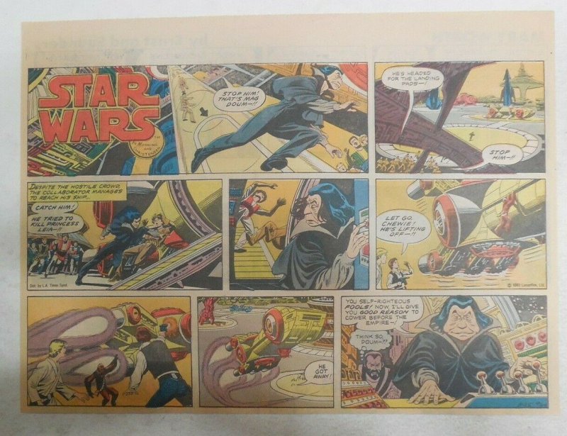 Star Wars Sunday Page #64 by Russ Manning from 5/25/1980 Large Half Page Size!