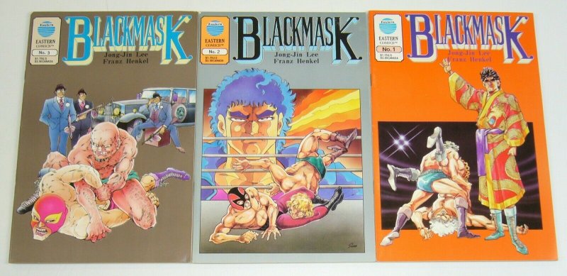 BlackMask #1-3 FN/VF complete series - eastern comics  pro wrestling manga set 2