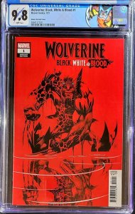 ?? Wolverine: Black, White & Blood #1 1:50 Kubert Variant  CGC 9.8