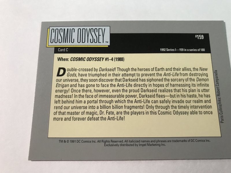 COSMIC ODYSSEY #159 card : DC IMPEL Series 1 1991 NM/M; Darkseid, Demon