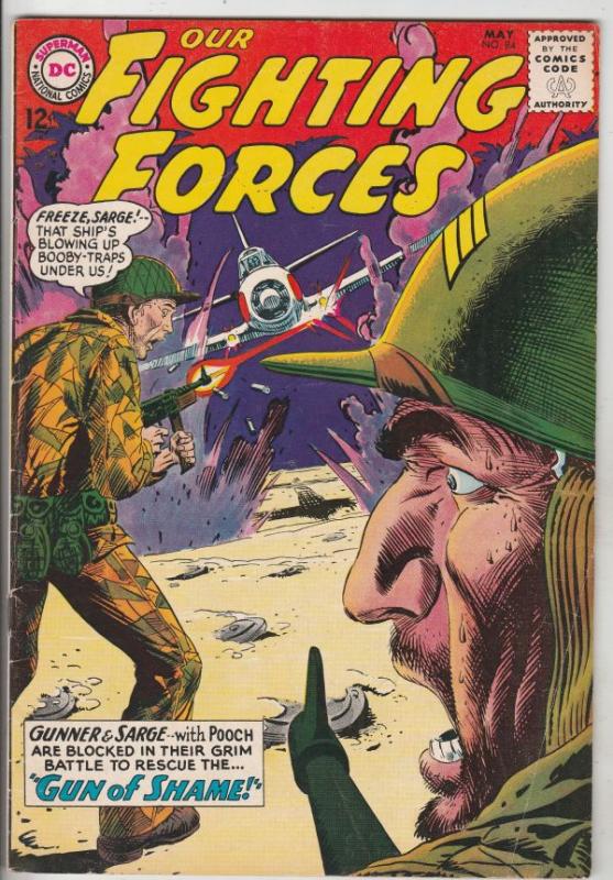 Our Fighting Forces #84 (May-64) VF High-Grade Gunner and Sarge, Pooch