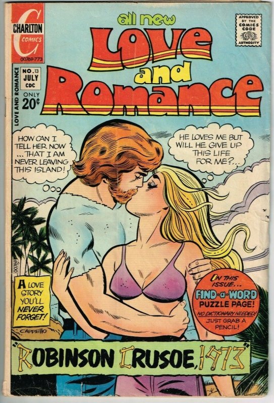 Love and Romance #13 (1971) - 3.0 GD/VG *Stan Lee Lookalike Character*