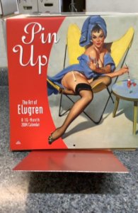 Pin Up Art of Elvgren 2004 16 month Calendar Opened