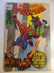 AMAZING SPIDER-MAN # 97 MARVEL GREEN GOBLIN DRUG ISSUE ACTION ADVENTURE
