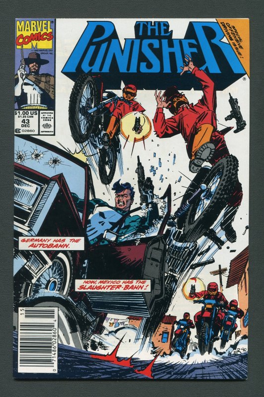 Punisher #43 / 9.0 VFN/NM  - 9.2 NM-  Newsstand December 1990