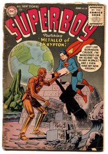 Superboy #49 1956-DC Comics- 1st METALLO - G-