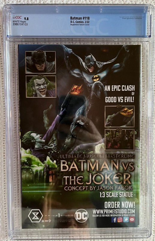 ?~HOT~DC~BATMAN #118~VIKTOR BOGDANOVIC Variant Cover~CGC 9.8~HOT~?