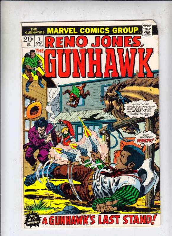 Gunhawks #7 (Oct-73) FN- Mid-Grade Reno Jones