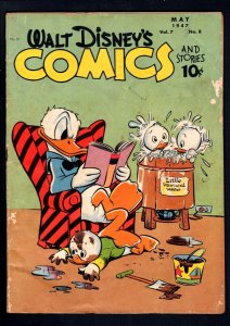 WALT DISNEY'S COMICS AND STORIES #80-1947-DONALD DUCK-MICKEY MOUSE-C BARKS-VG VG