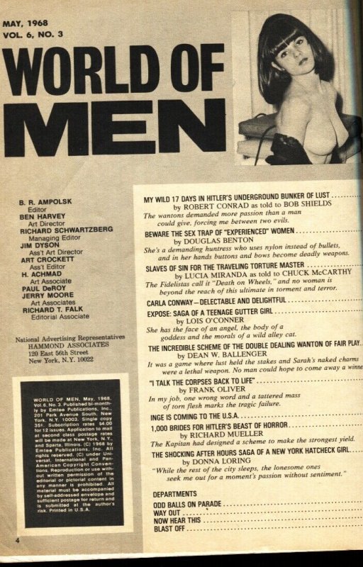 World of Men May 1968 Bondage and torture cover-Chinese commies