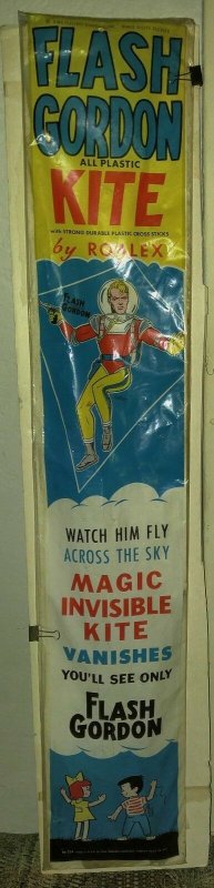 Vintage FLASH GORDON Plastic Kite by Roalex SEALED #234 7x38 King Features