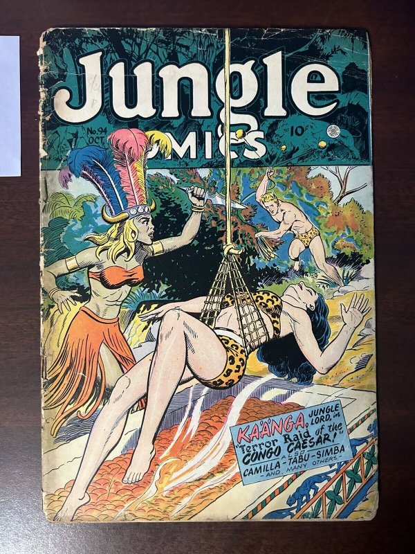 Jungle Comics #94 Fiction House Comic Book 1947 Vintage - Golden Age