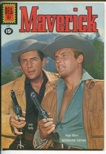 MAVERICK #12 1961-DELL-JACK KELLY-ROGER MOORE-TV SERIES PHOTO COVER-vf