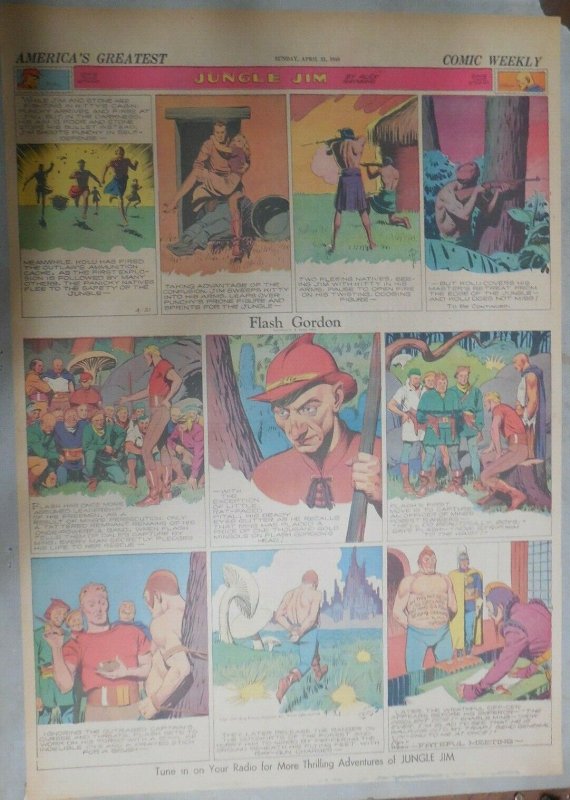 Flash Gordon Sunday by Alex Raymond from 4/21/1940 Large Full Page Size !