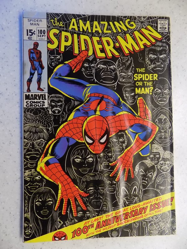 AMAZING SPIDER-MAN # 100 MARVEL MOISTURE RIPPLES STAPLE STAIN