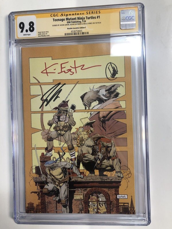Teenage Mutant Ninja (2024) # 1 (CGC SS 9.8) Signed Aaron * Eastmen * Jones