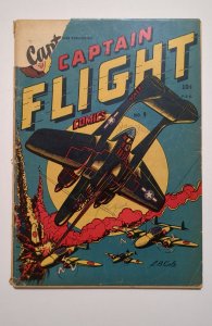 Captain Flight Comics #9 (1945) L.B. Cole cover Poor 0.5 missing centerfold