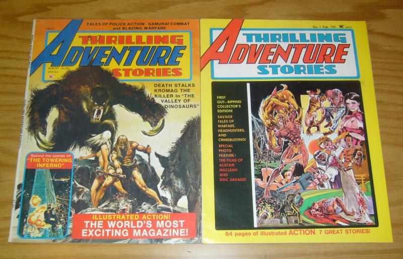 Thrilling Adventure Stories #1-2 VF- complete series - neal adams  walt simonson