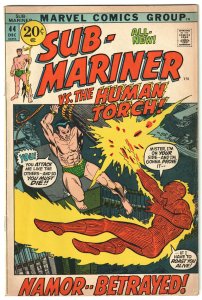 Sub-Mariner #44 (1971) Battles Human Torch!