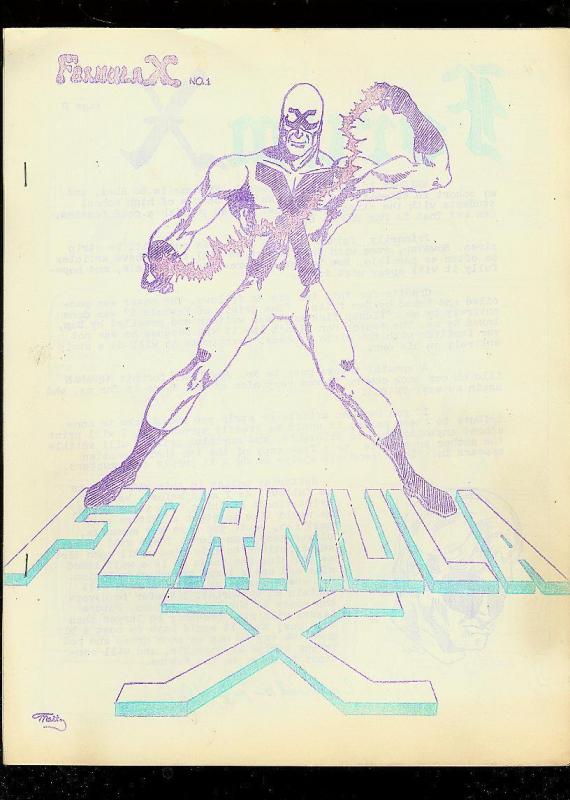 FORMULA X - #1-COMIC FANZINE---ED SHEA & DON MAITZ-1969 VG