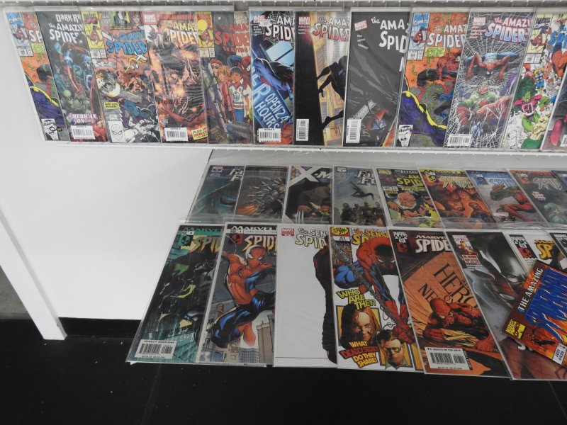 Huge Lot of 160+ Comics W/ Spiderman +More! Average VF- Condition!