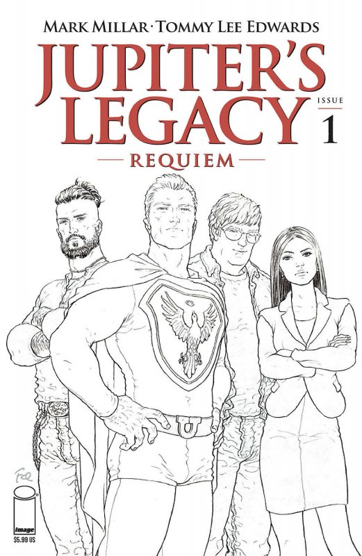 JUPITERS LEGACY REQUIEM #1 (OF 12) CVR C QUITELY B&W (MR) 