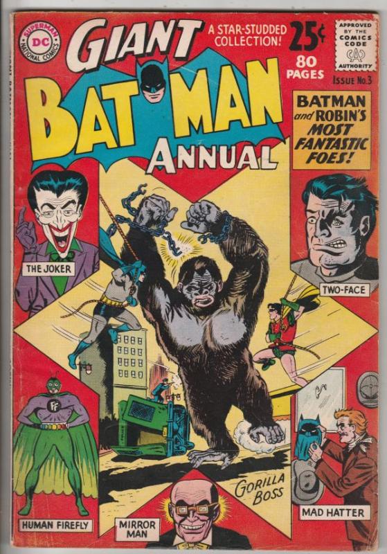 Batman Annual #3 (Jul-62) FN+ Mid-High-Grade Batman