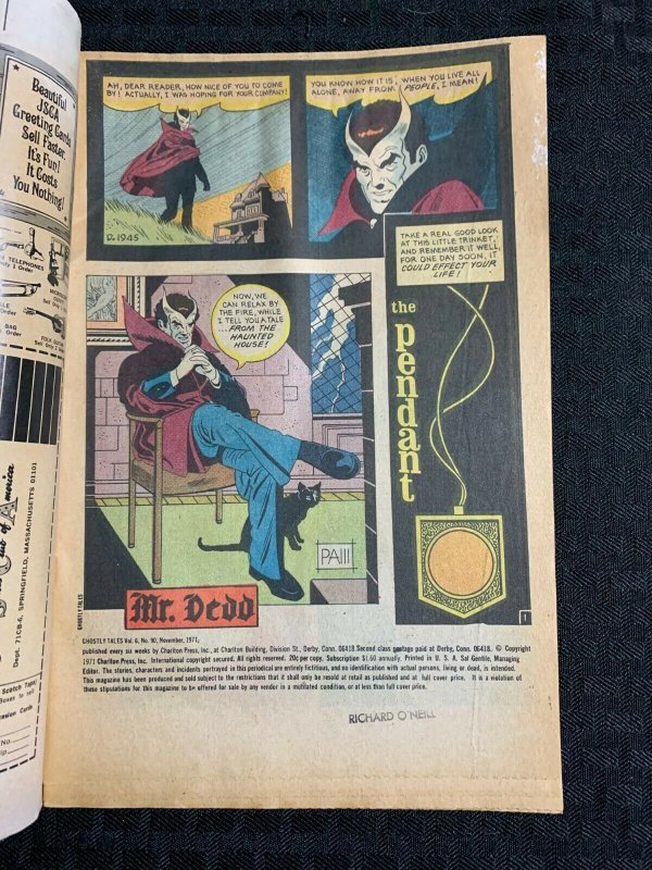 1971 GHOSTLY TALES From The Haunted House #90 VG- 3.5 Charlton Horror Comics