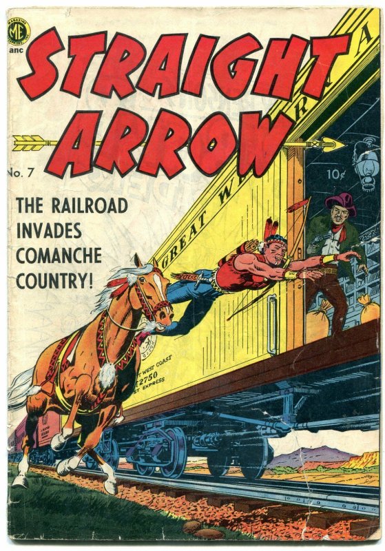 Straight Arrow #7 1950- Golden Age Western- Fred Meagher G/VG