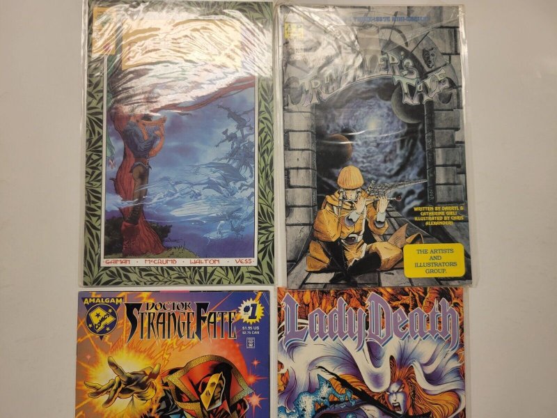 4 Comics #1 Strangefate #3 Lady Death #1 Traveller's Tale #Ballads Sagas 74 LP4