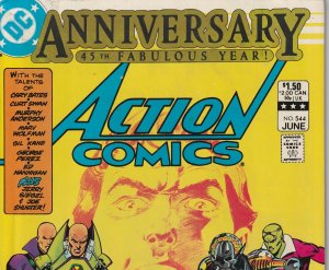 Action Comics #544 Direct Edition (1983) Luthor ! Brainiac !