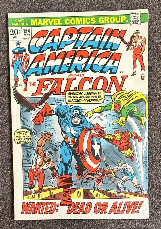 Captain America #154 1st Appearance Jack Monroe 1972 VF-