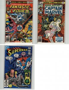 Mixed Lot of 3 Comics (See Description) Fantastic Four, Captain Marvel, Superman