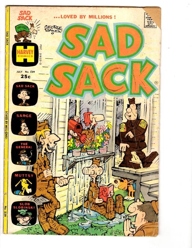 2 Comic Books Beetle Bailey Featuring Sarge Snorkel #5 Sad Sack #239 J129