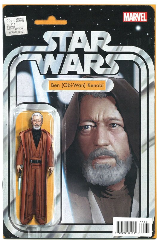 Star Wars #3 Ben (Obi-Wan) Kenobi Action Figure Variant Cover Marvel Comics 2015